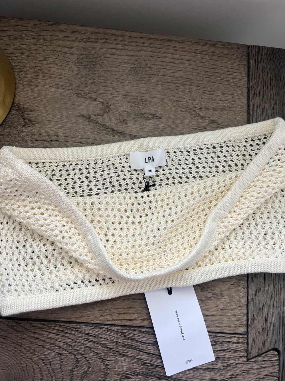 LPA Off-White Knit Mesh Bandeau - Picture 2 of 3